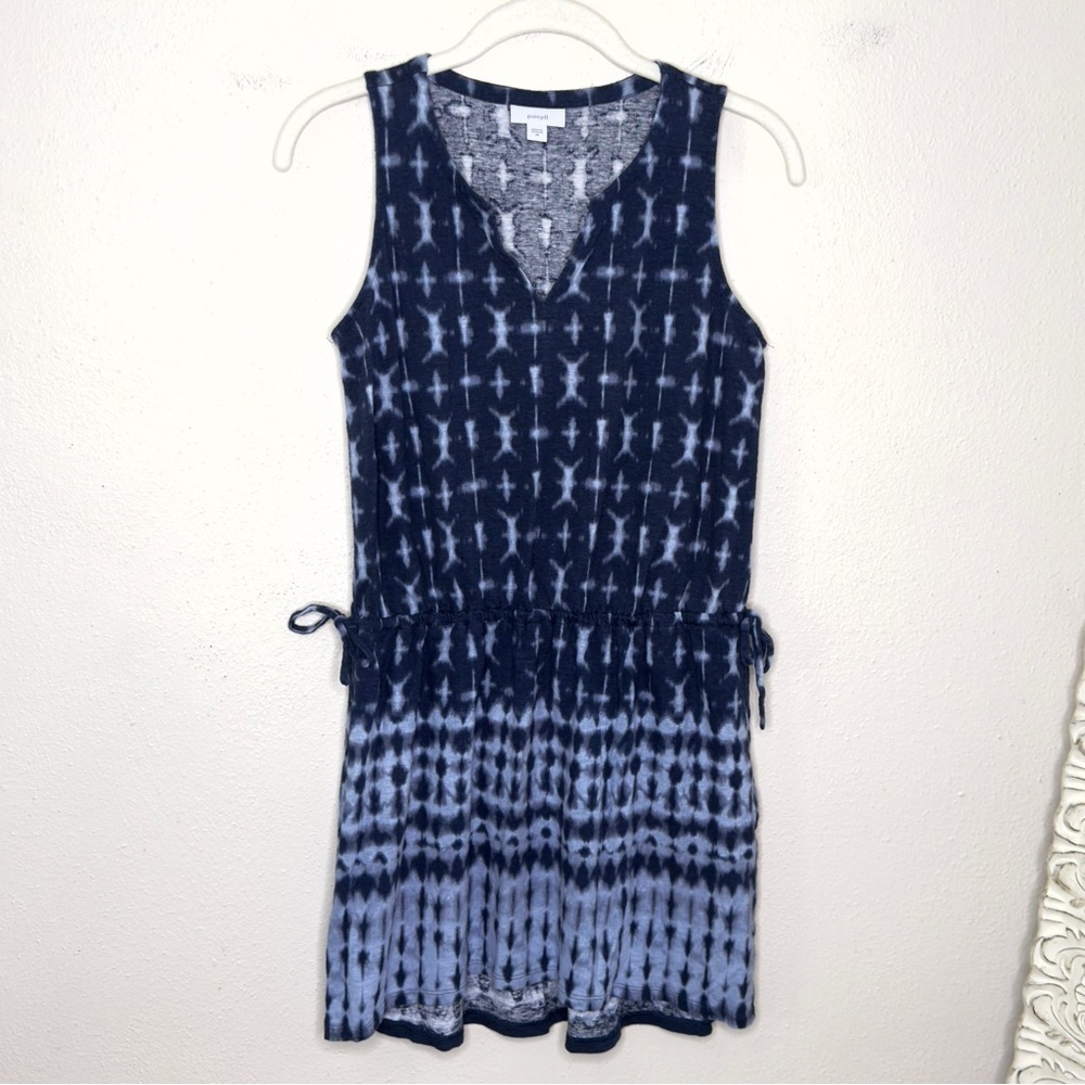 Pure Jill Casual Sleeveless Tie Dye Linen Blend Dress Size XS​‎